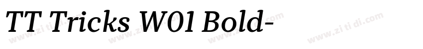 TT Tricks W01 Bold字体转换